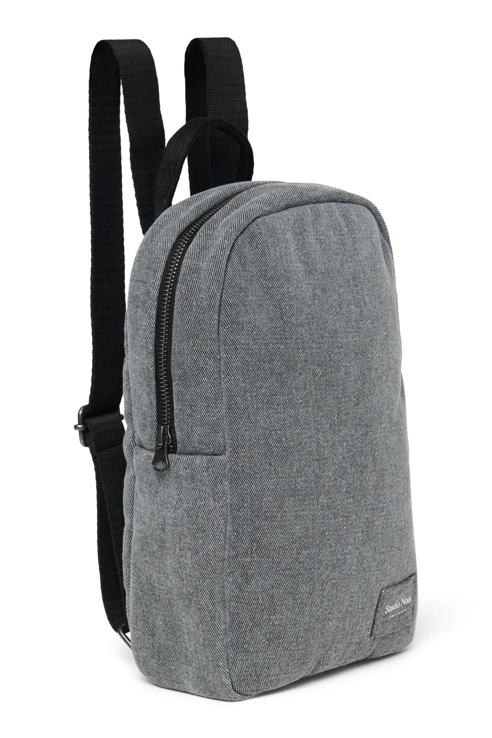 Grey Hearts Denim Mini Backpack