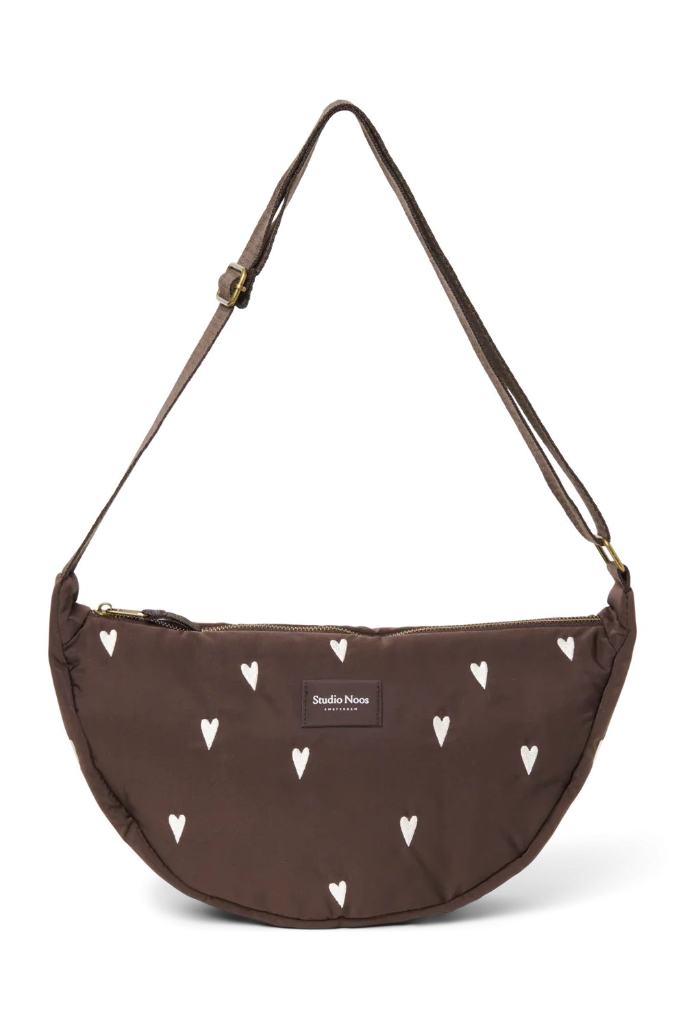 Light Blue Hearts Puffy Adult Fanny Pack