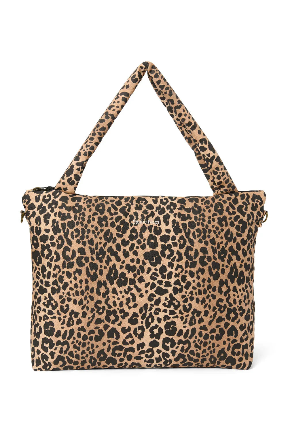 Brown Leopard Cotton Diaper Bag
