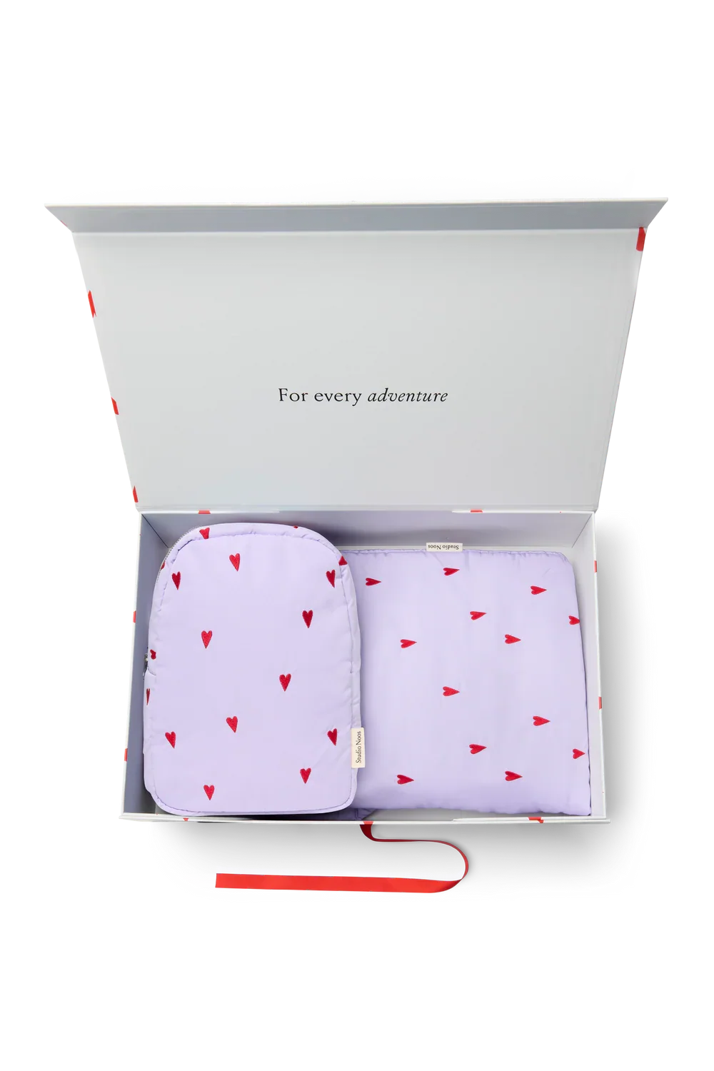 Purple Hearts Matching Puffy Gift Set