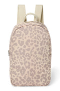 Beige Leopard Puffy Mini Backpack