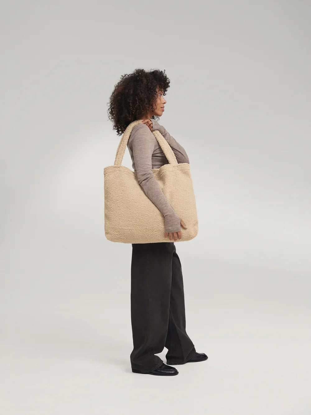 Ecru Teddy Mom Bag