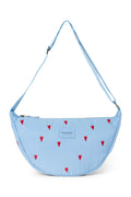 Light Blue Hearts Puffy Adult Fanny Pack