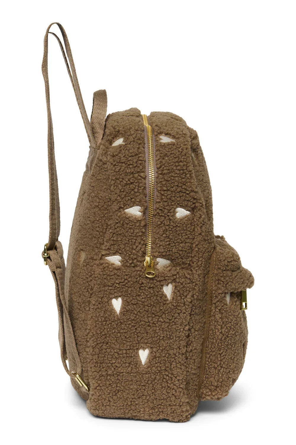 Brown Hearts Teddy Midi Backpack