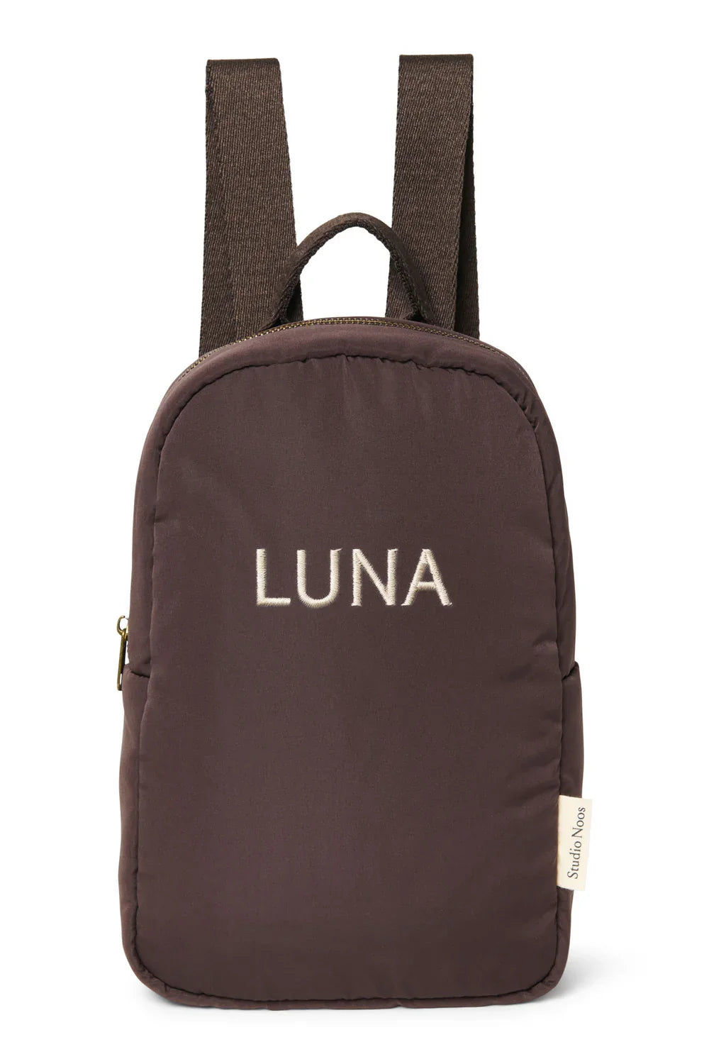 Brown Puffy Mini Backpack