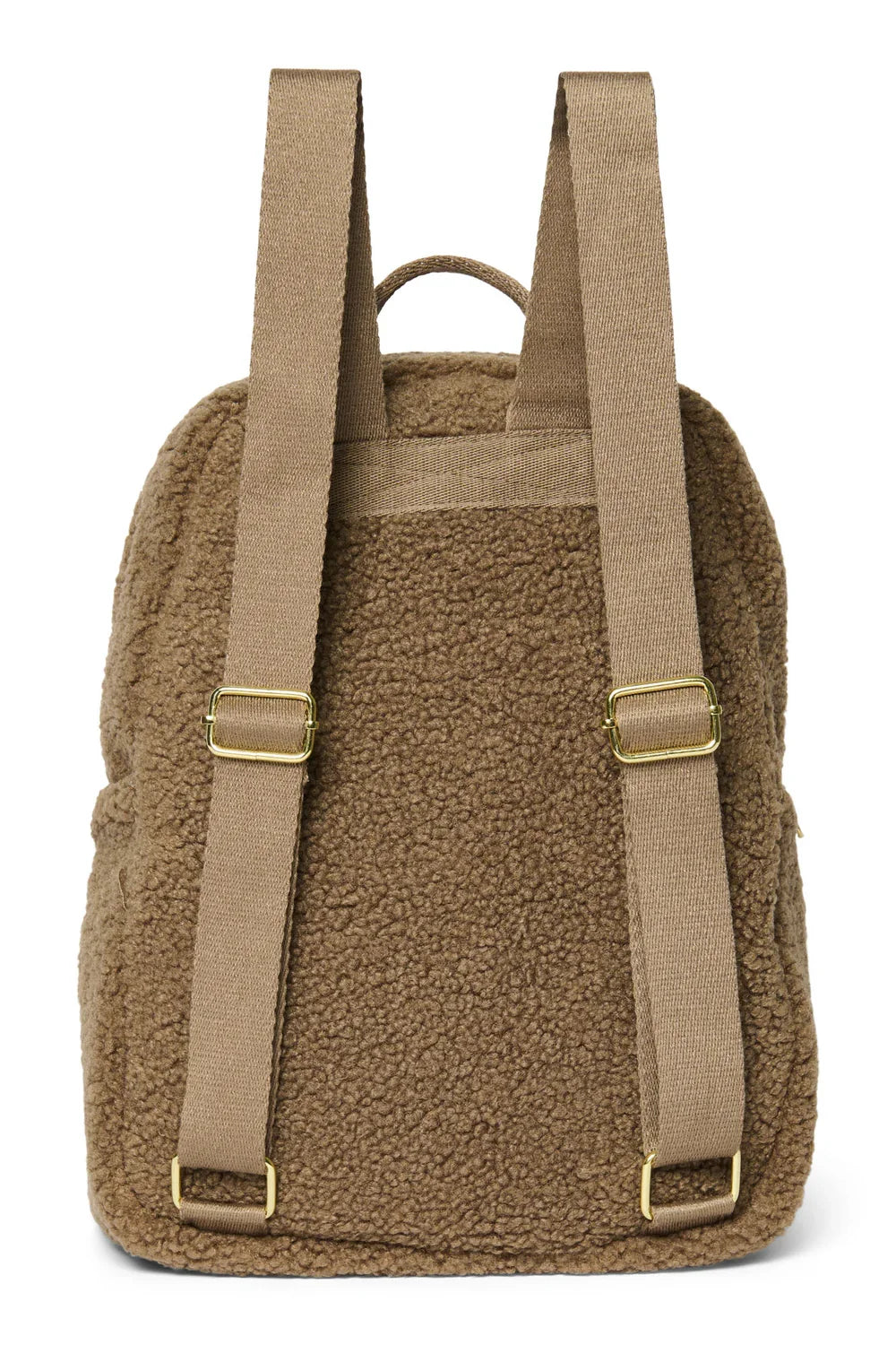 Brown Teddy Midi Backpack Front Pocket