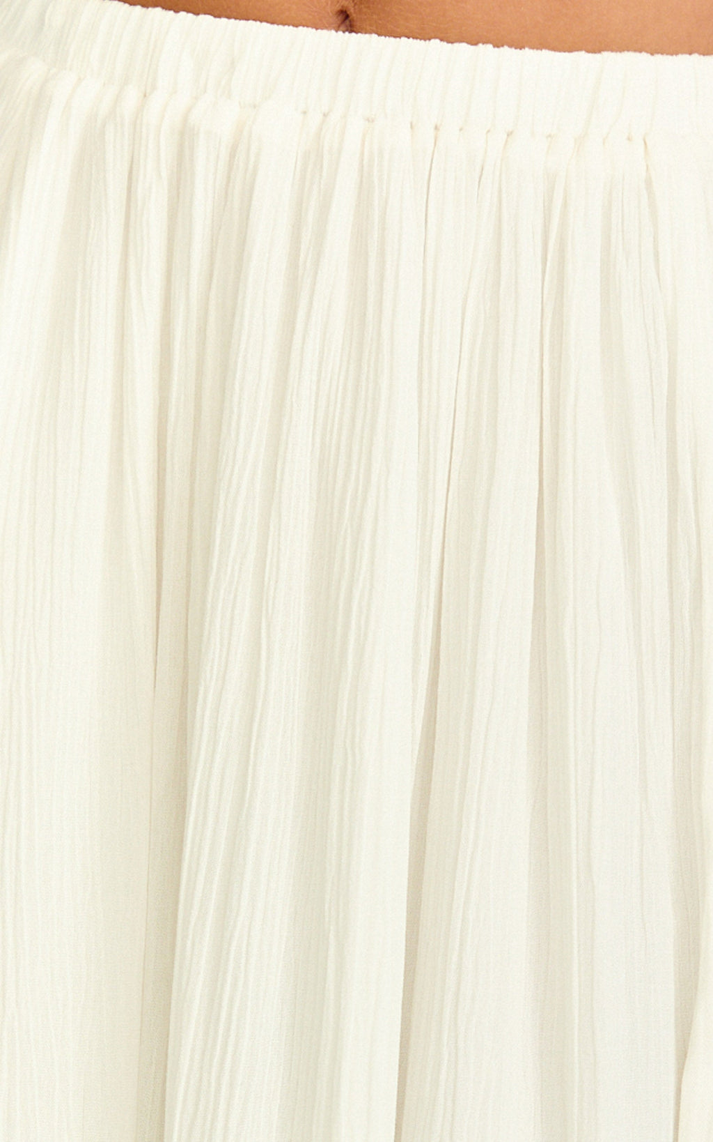 Anessa Maxi Skirt - Elastic Waist Maxi Skirt With Thigh Split in Natural