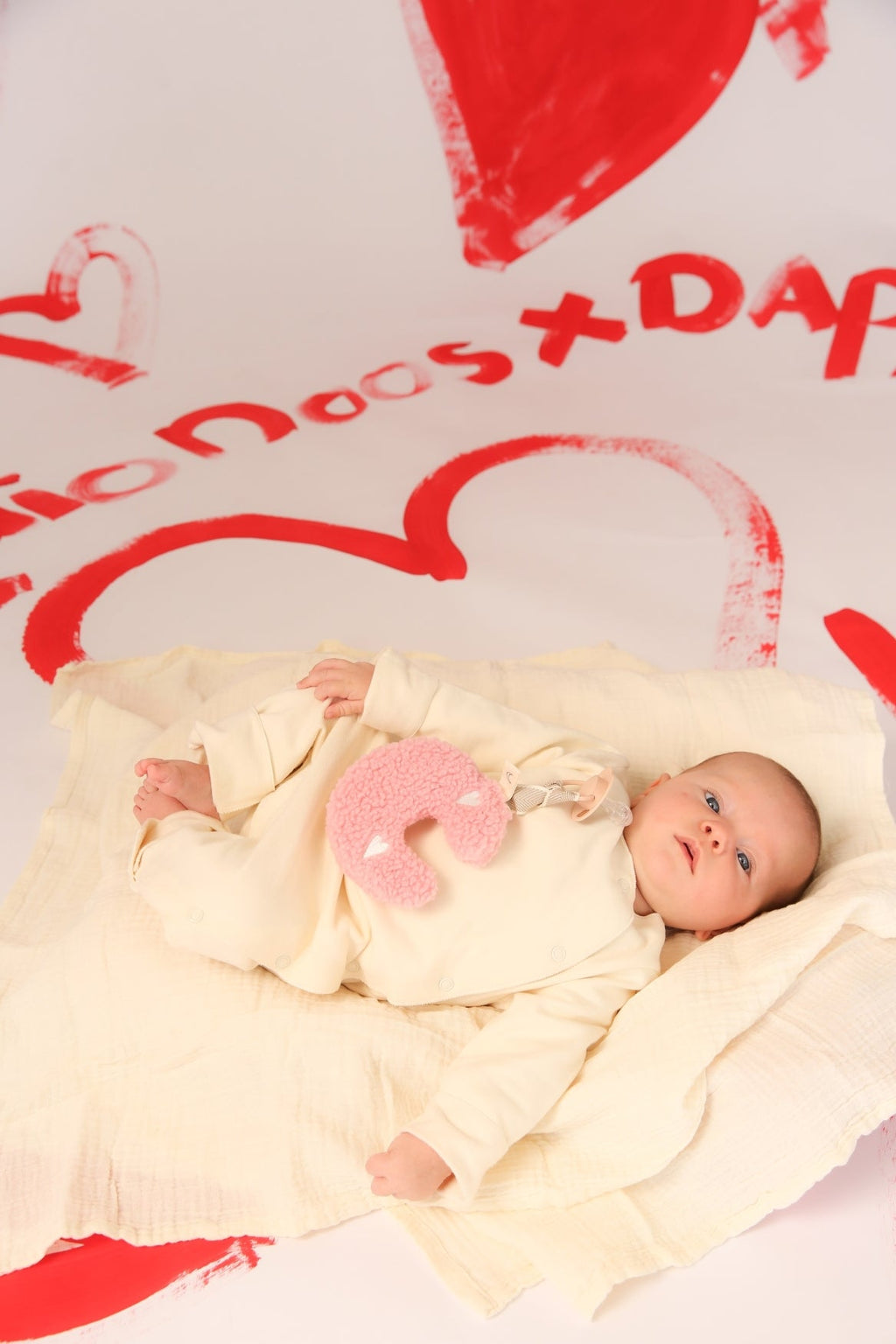 Pacifier plush toy | Light Pink Hearts