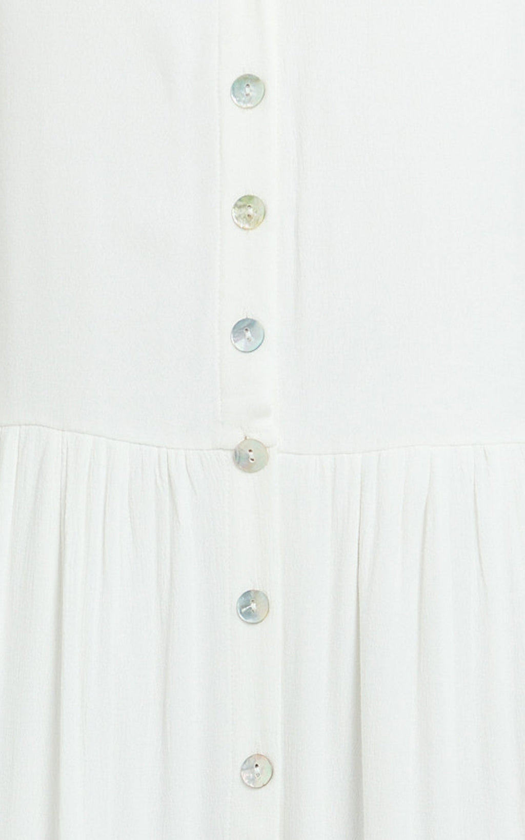 Lucille Maxi Dress - Button Down Front Split Maxi Dress in Off White