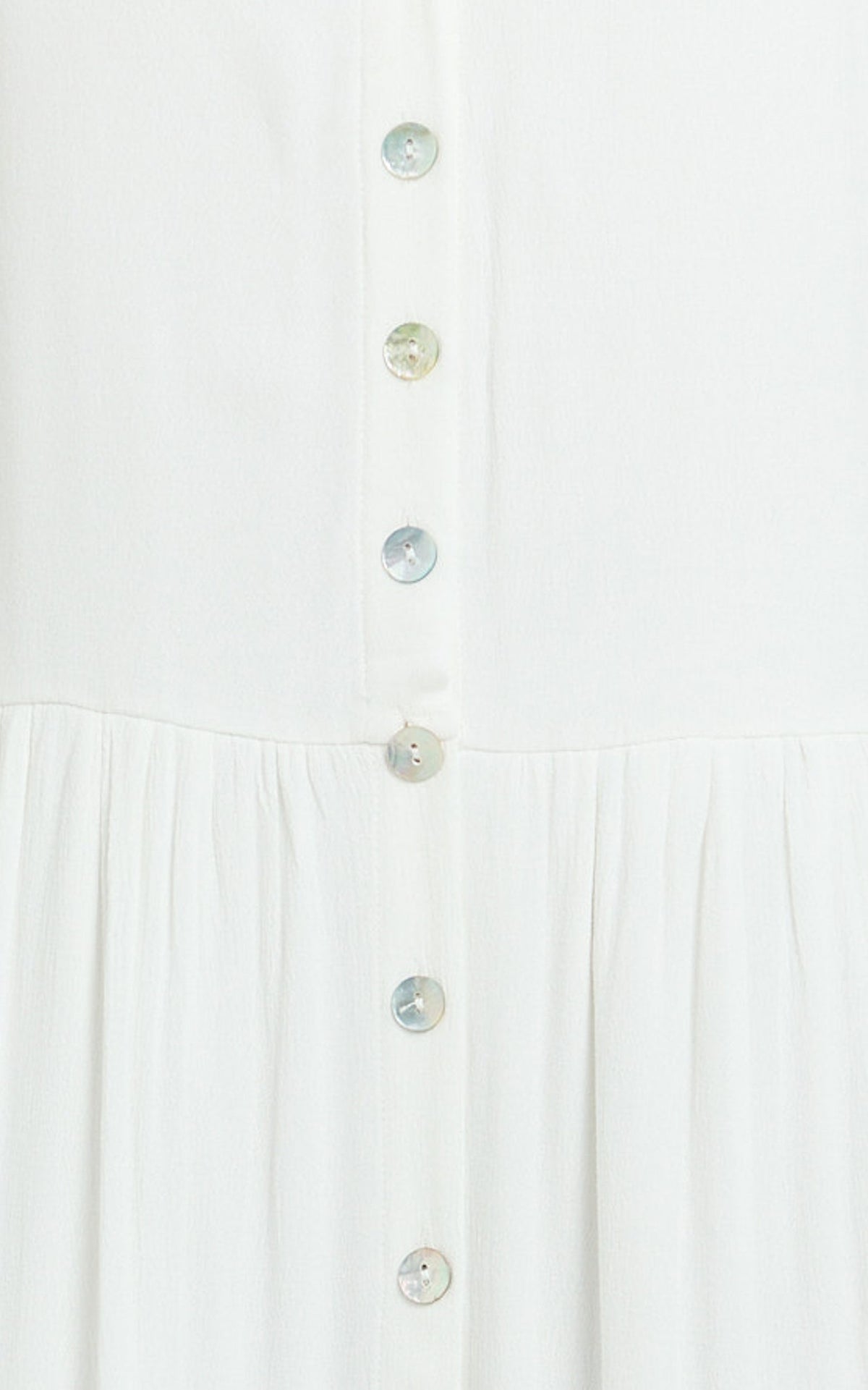 Lucille Maxi Dress - Button Down Front Split Maxi Dress in Off White