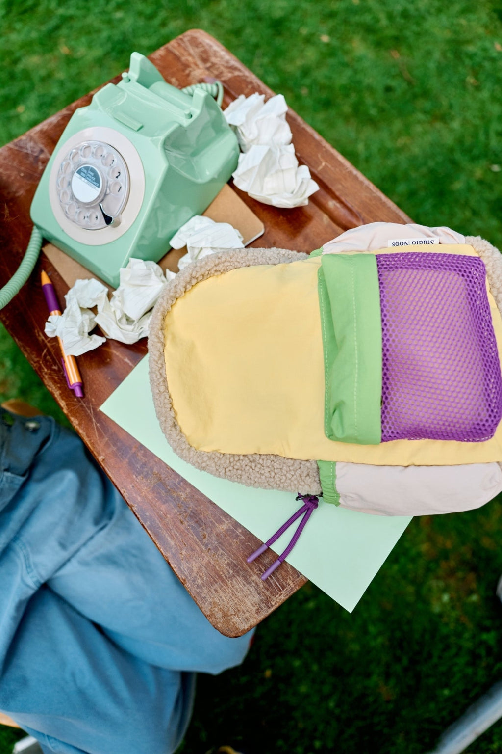 Patchwork-Mini-Rucksack | Buttergelb