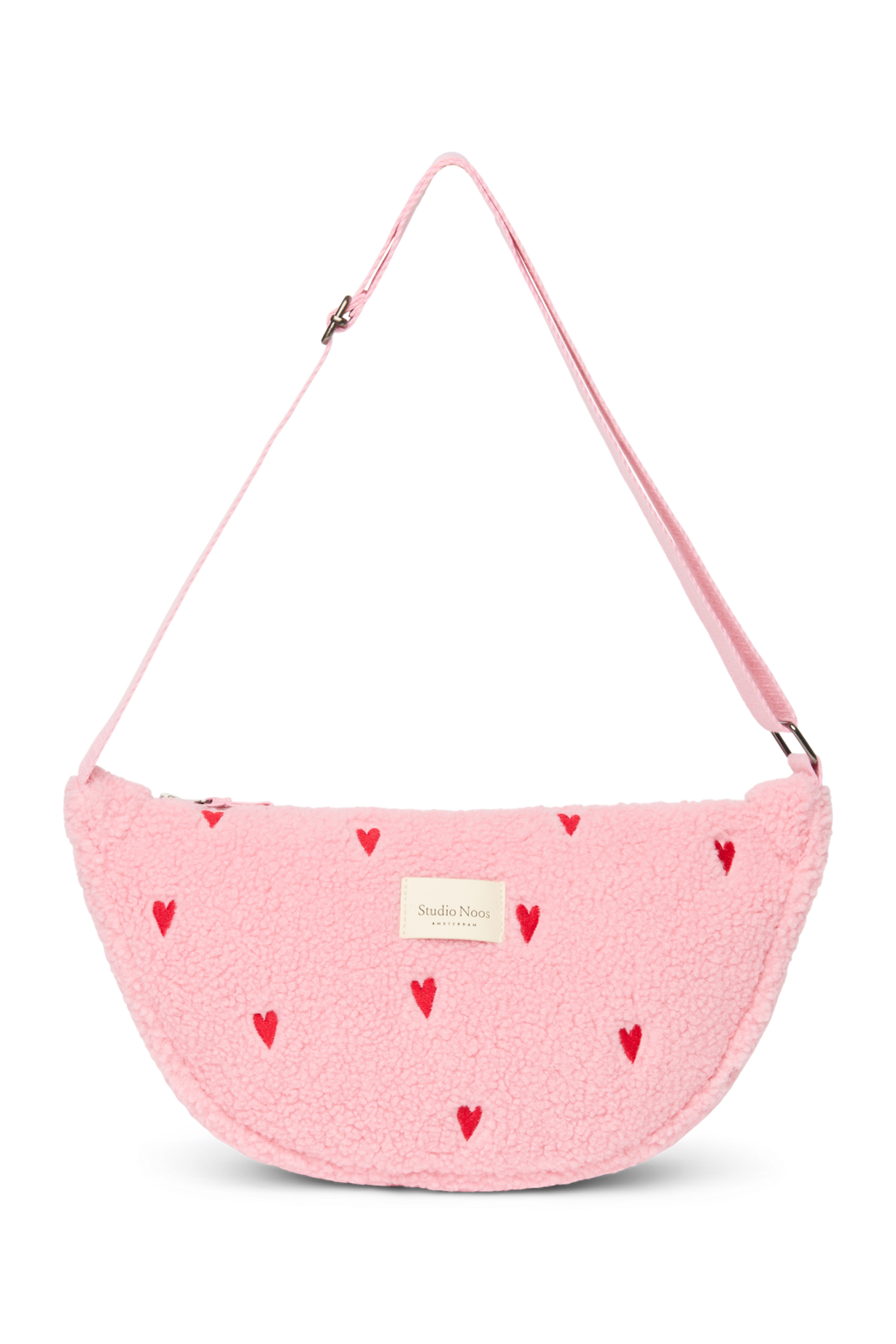 Teddy-Gürteltasche für Erwachsene | Hellrosa Herzen