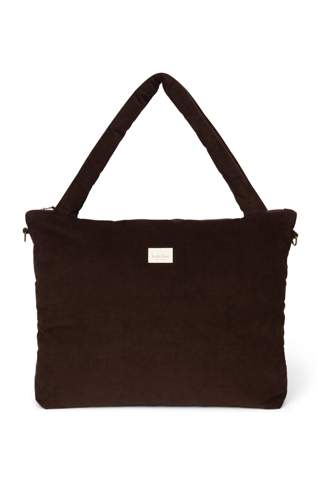 Rib Puffy Diaper Bag | Dark Brown