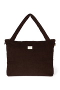 Rib Puffy Diaper Bag | Dark Brown