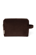 Rib Puffy Toiletry Bag | Dark Brown