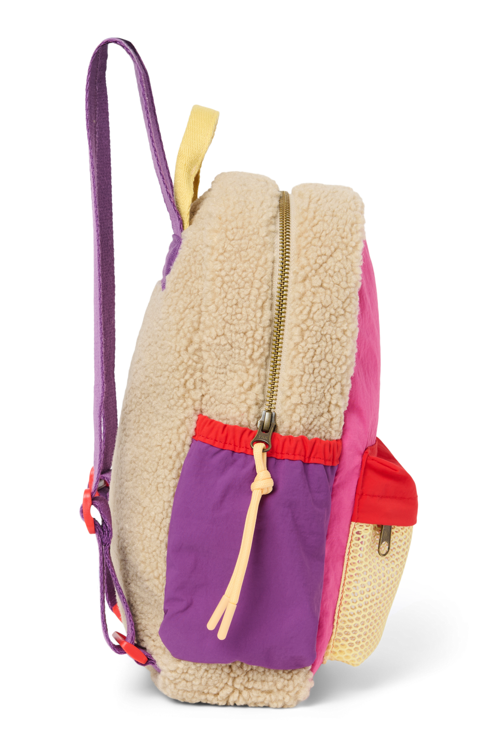 Patchwork-Mini-Rucksack | Leuchtend Pink