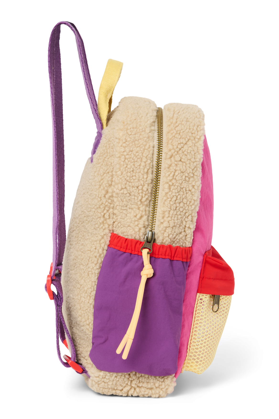 Patchwork-Mini-Rucksack | Leuchtend Pink