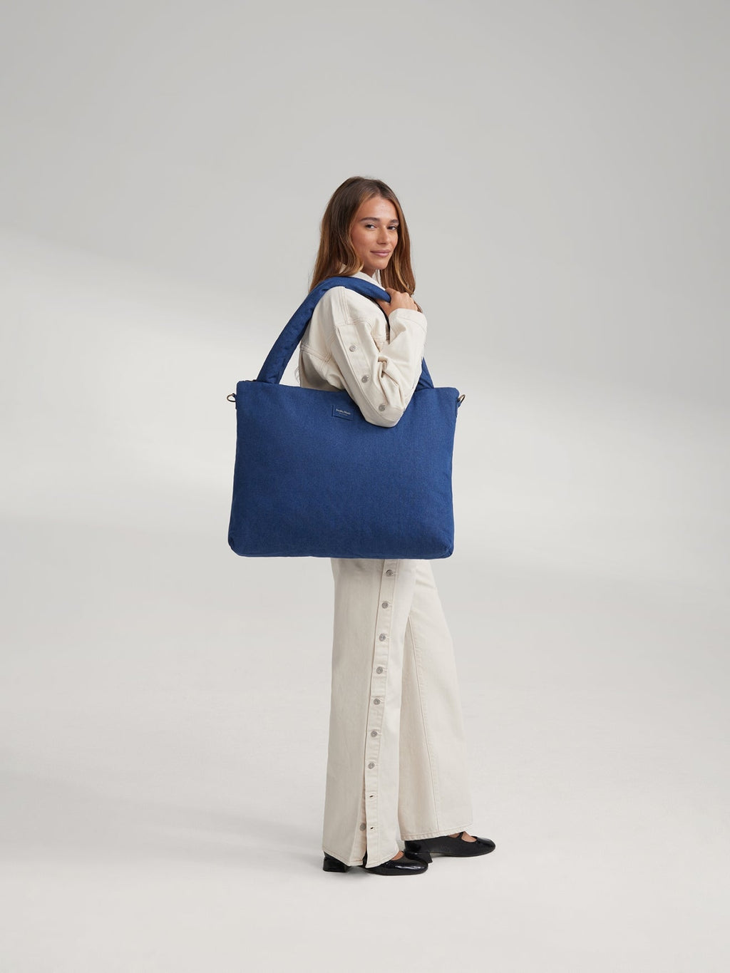 Denim-Wickeltasche | Dunkelblau