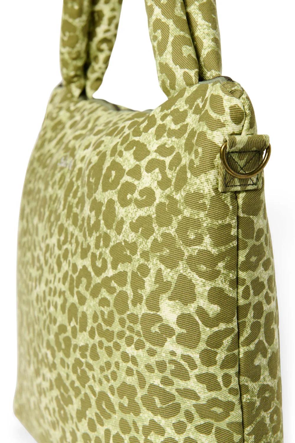 Brown Leopard Cotton Diaper Bag