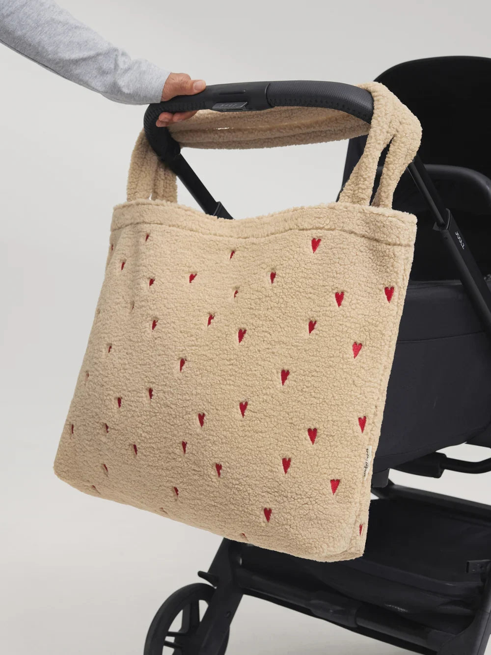 Brown Hearts Teddy Mom Bag