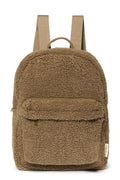 Brown Teddy Midi Backpack Front Pocket