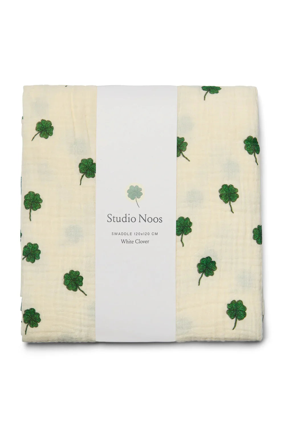 Light Blue Clover Swaddle Print Large