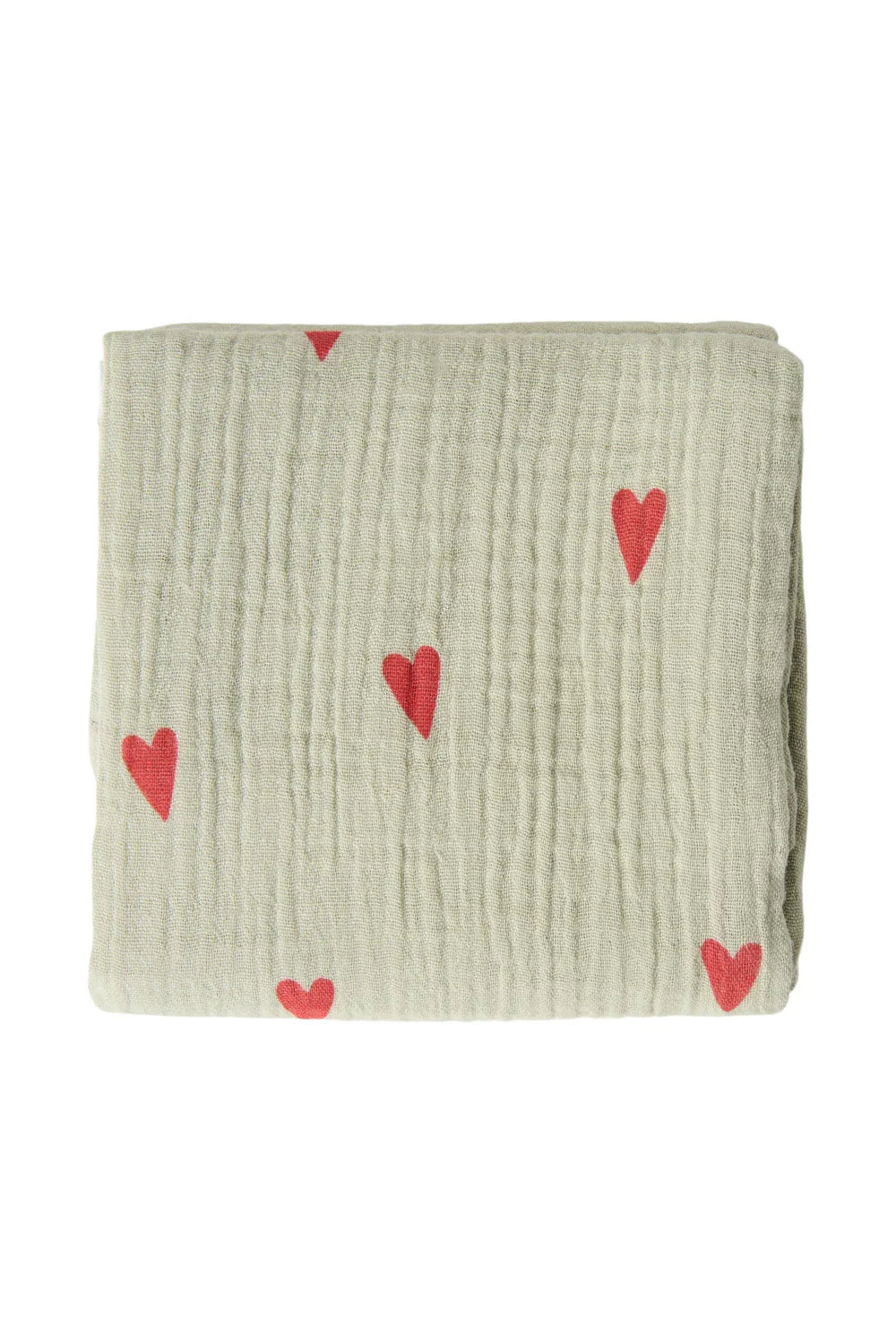 Light Blue Hearts Swaddle Print Medium