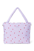 Purple Hearts Puffy Diaper Bag