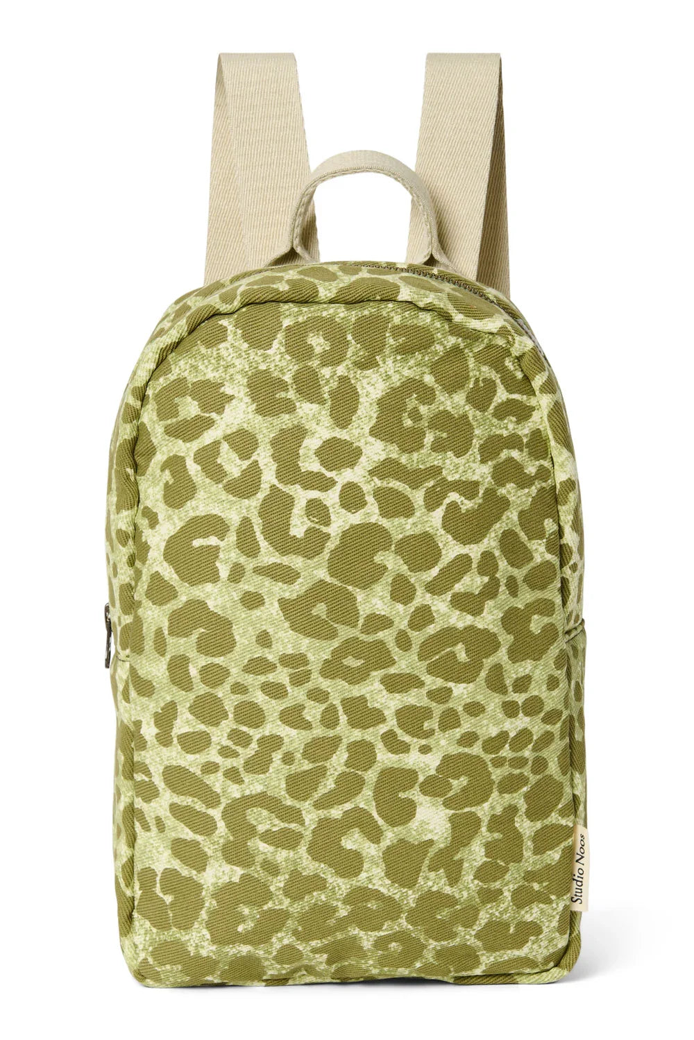 Brown Leopard Cotton Mini Backpack