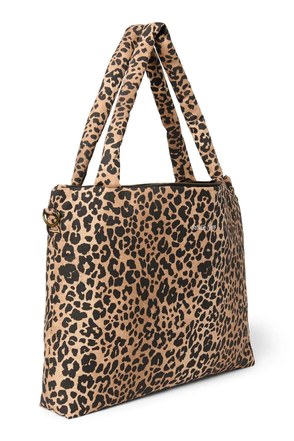 Brown Leopard Cotton Diaper Bag
