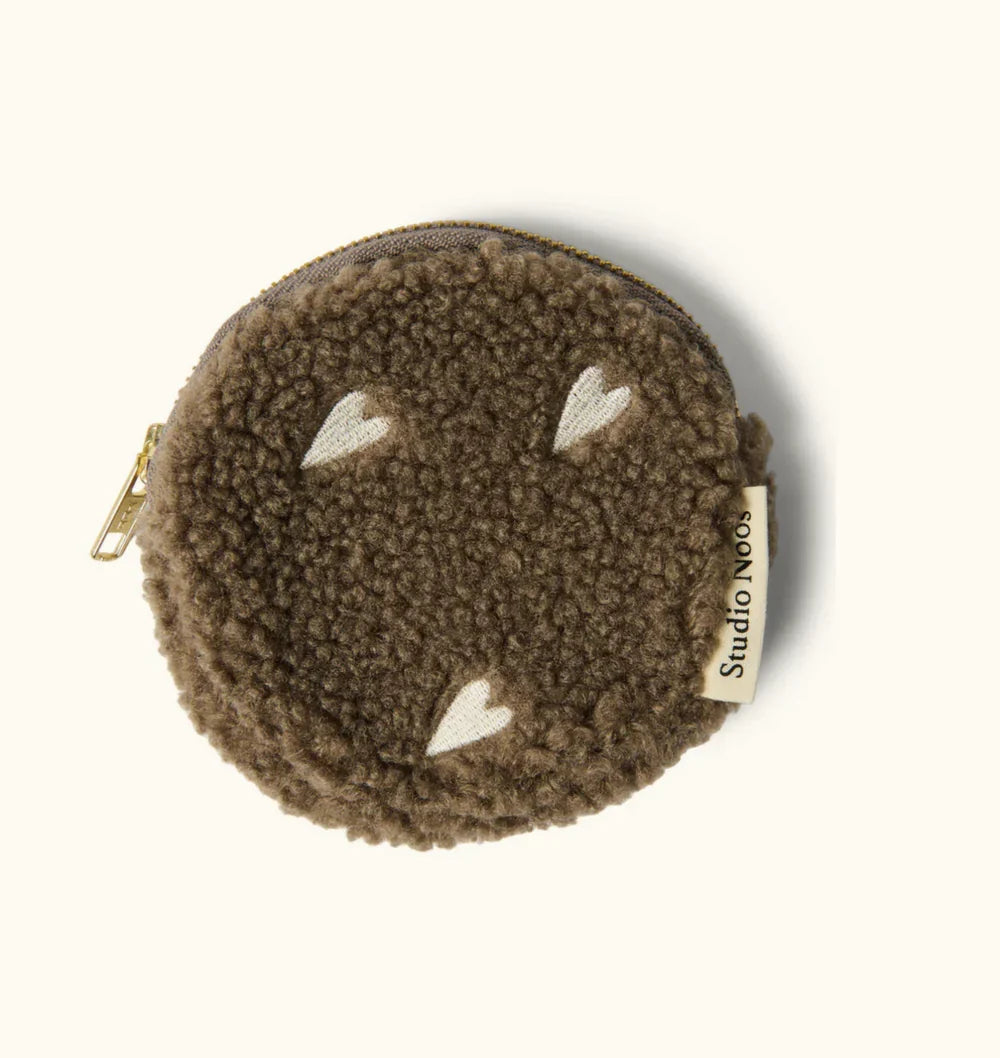 Brown Hearts Teddy Wallet