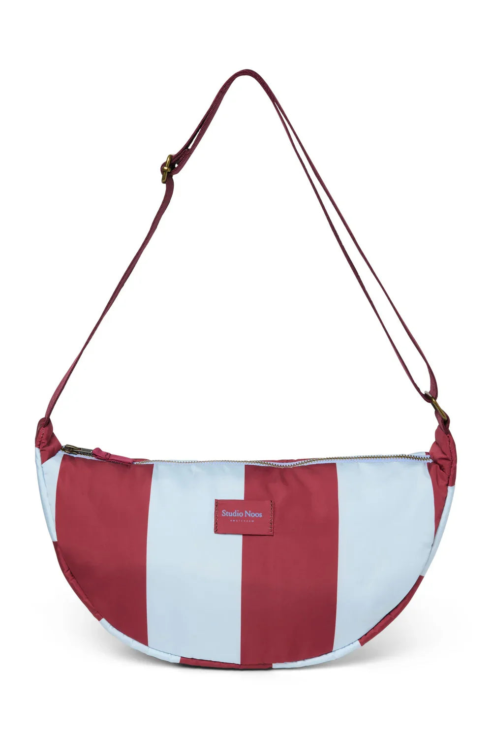 Bordeaux/Light Blue Bold Stripe Adult Fanny Pack