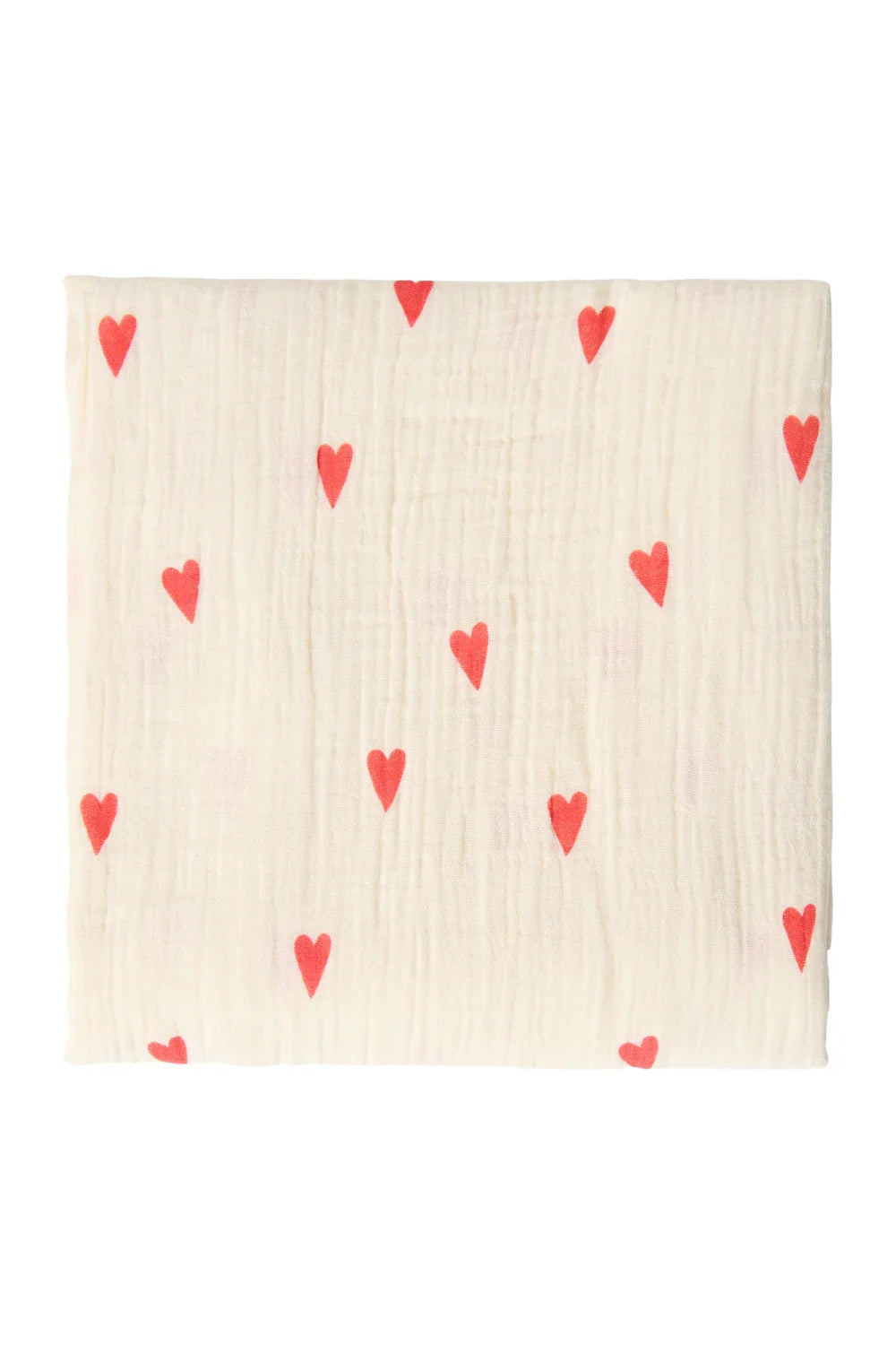 Beige Hearts Swaddle Print Large