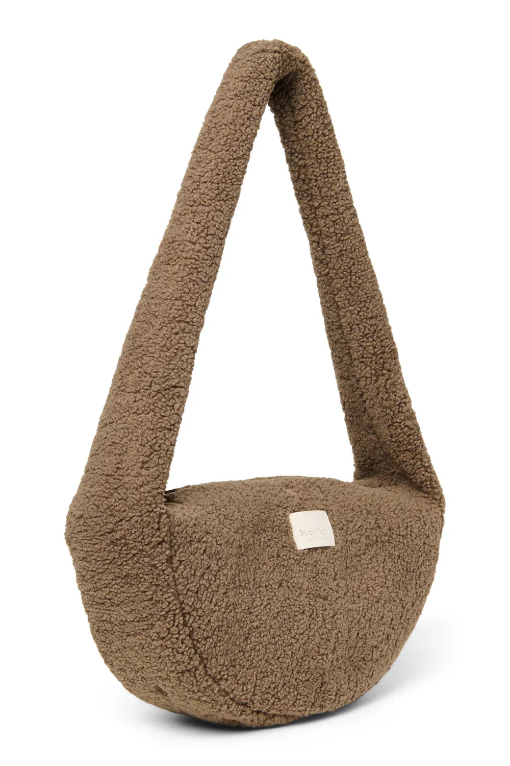 Braune Teddy-Mini-Umhängetasche