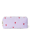Purple Hearts Puffy Pouch
