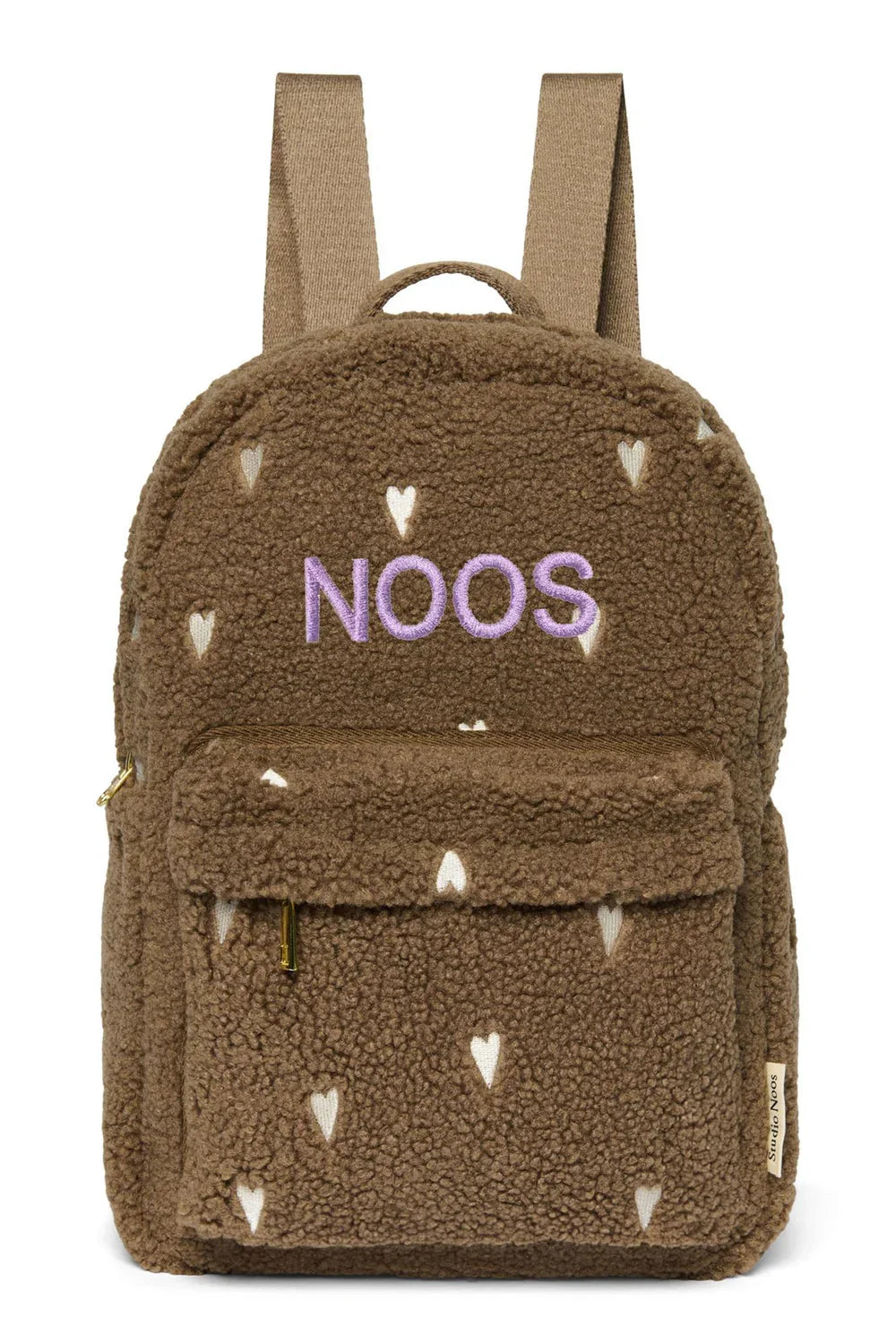 Brown Hearts Teddy Midi Backpack