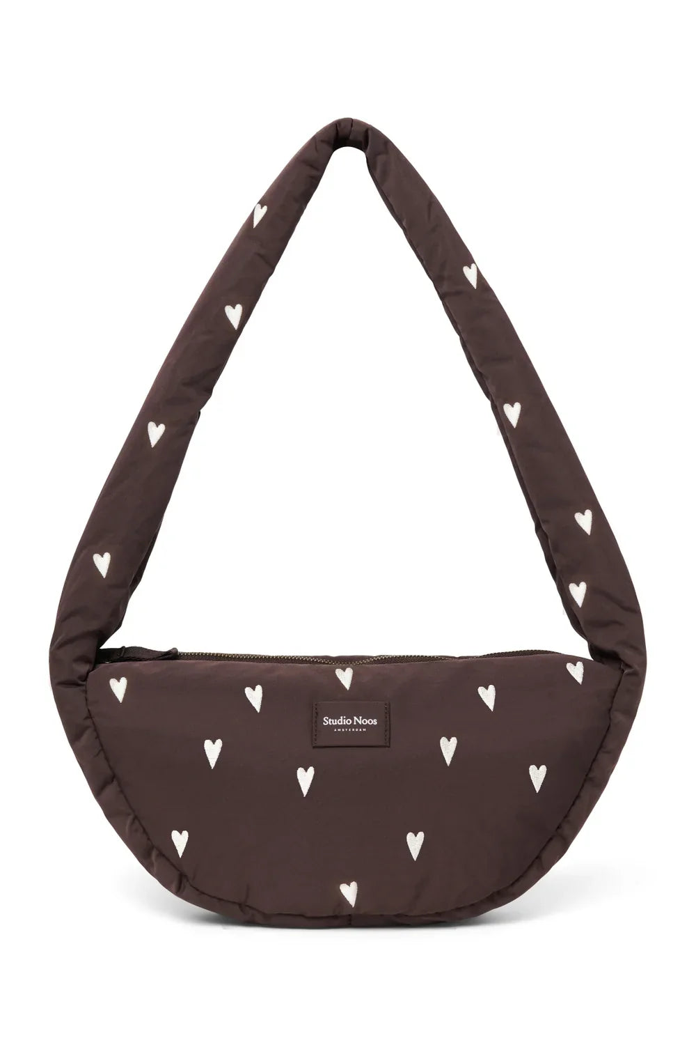 Light Blue Hearts Puffy Mini Cross Body Bag