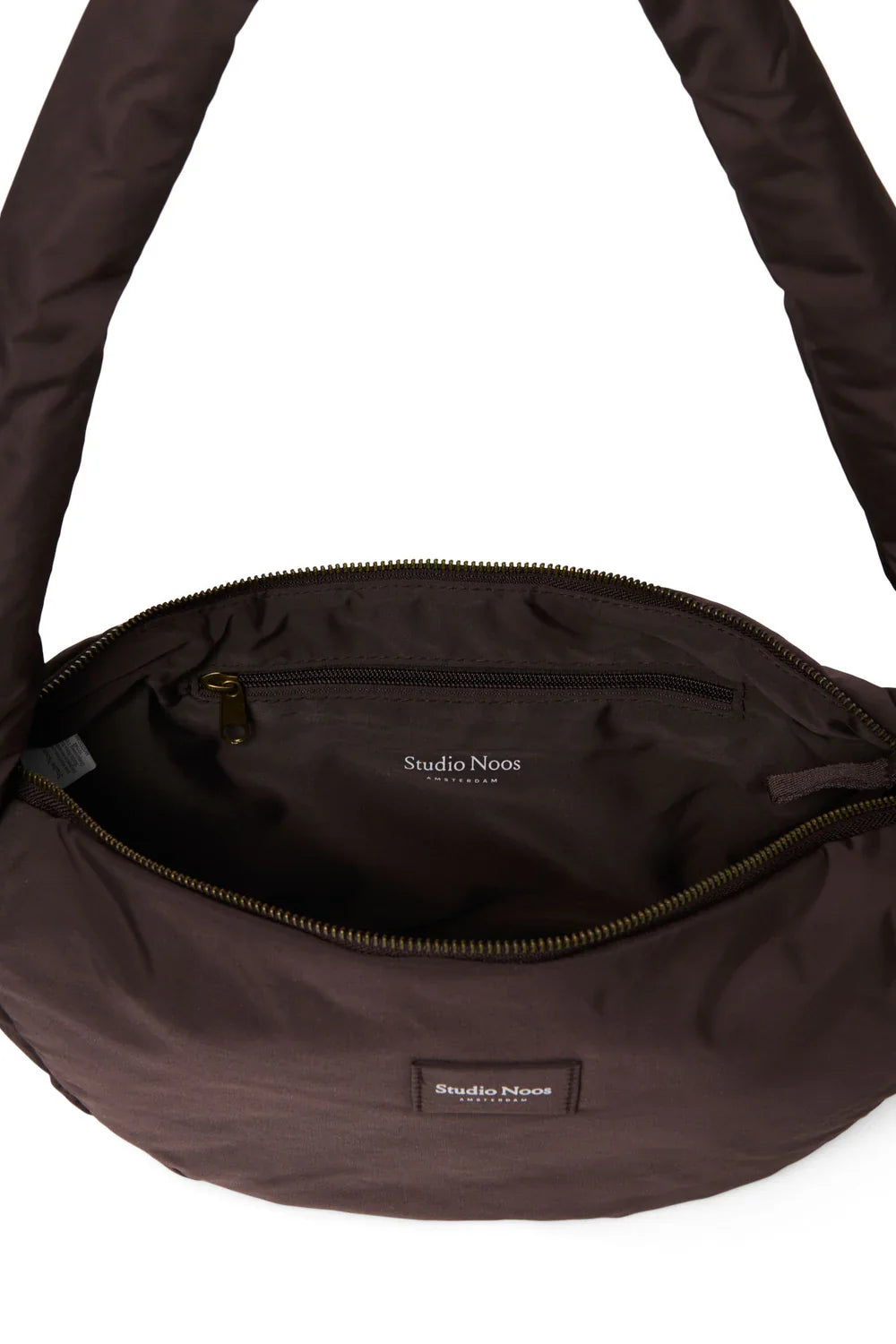 Schwarze bauschige Mini-Umhängetasche