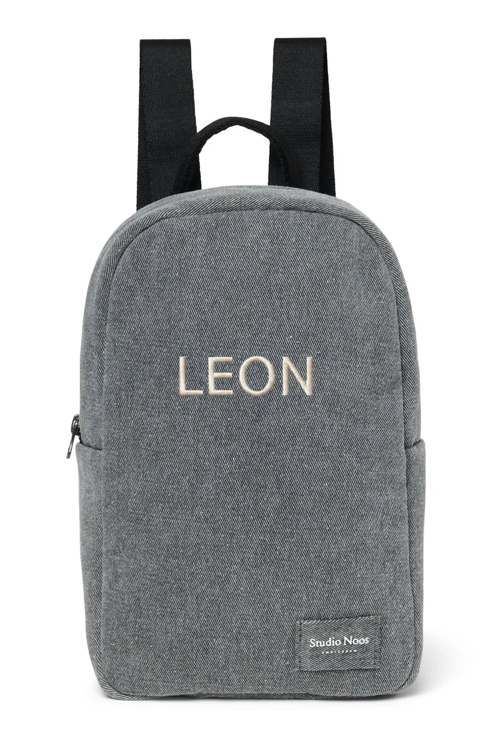 Grey Hearts Denim Mini Backpack