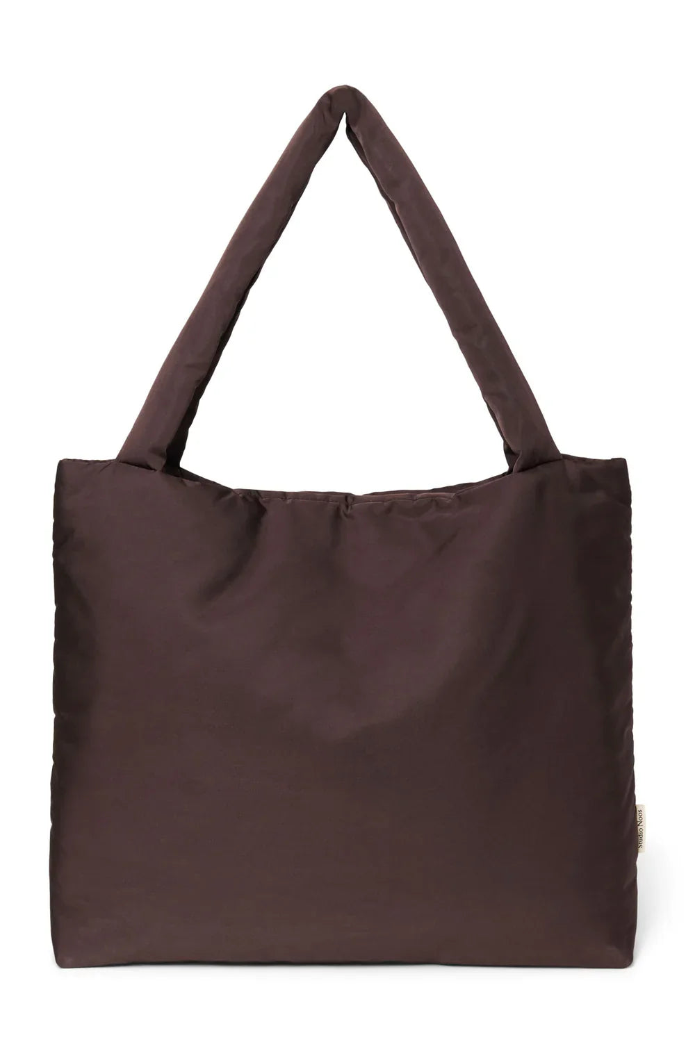 Brown Hearts Puffy Mom Bag