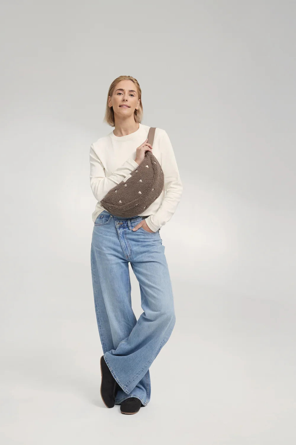 Ecru Teddy Adult Fanny Pack