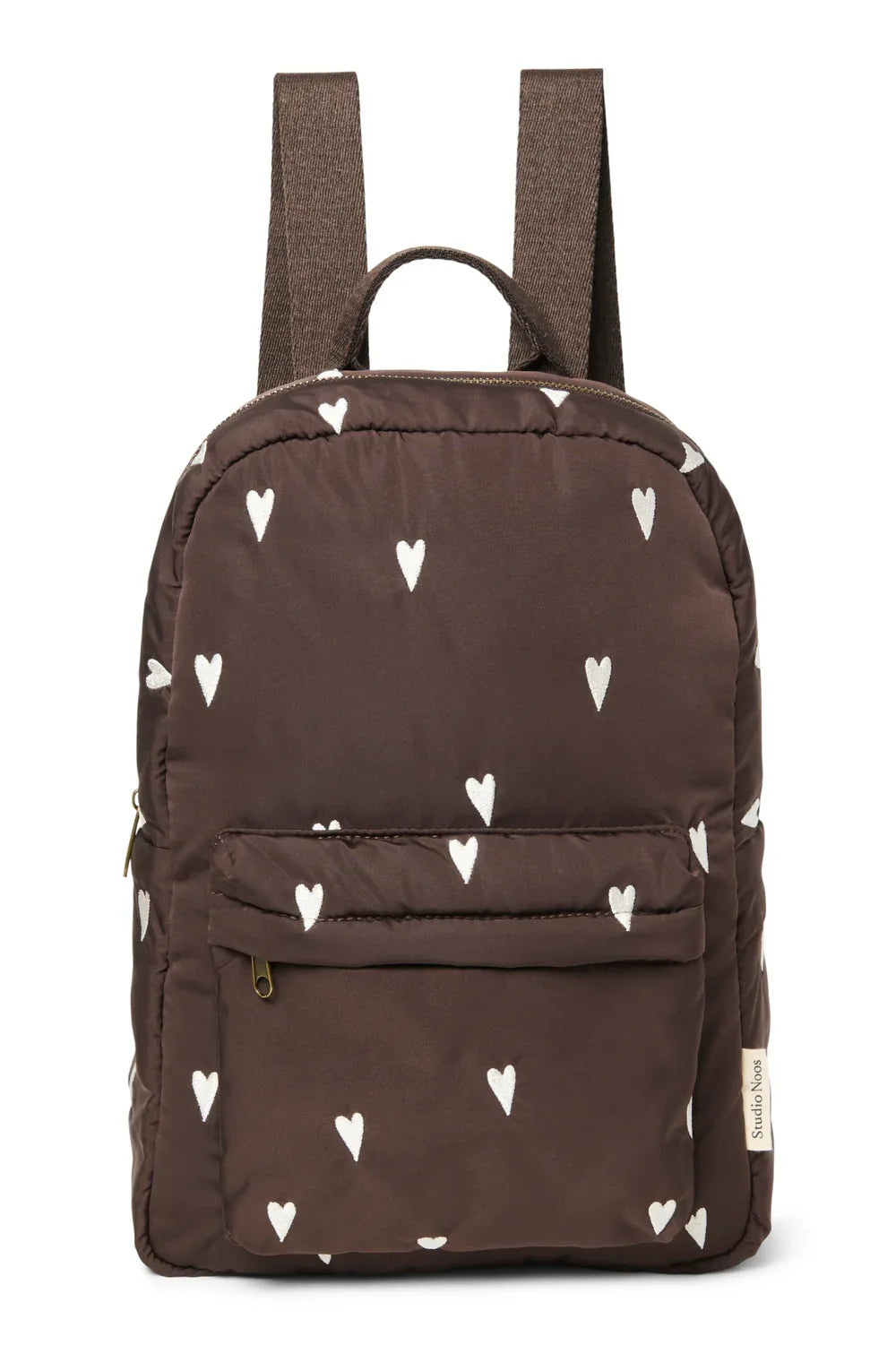 Brown Puffy Midi Backpack