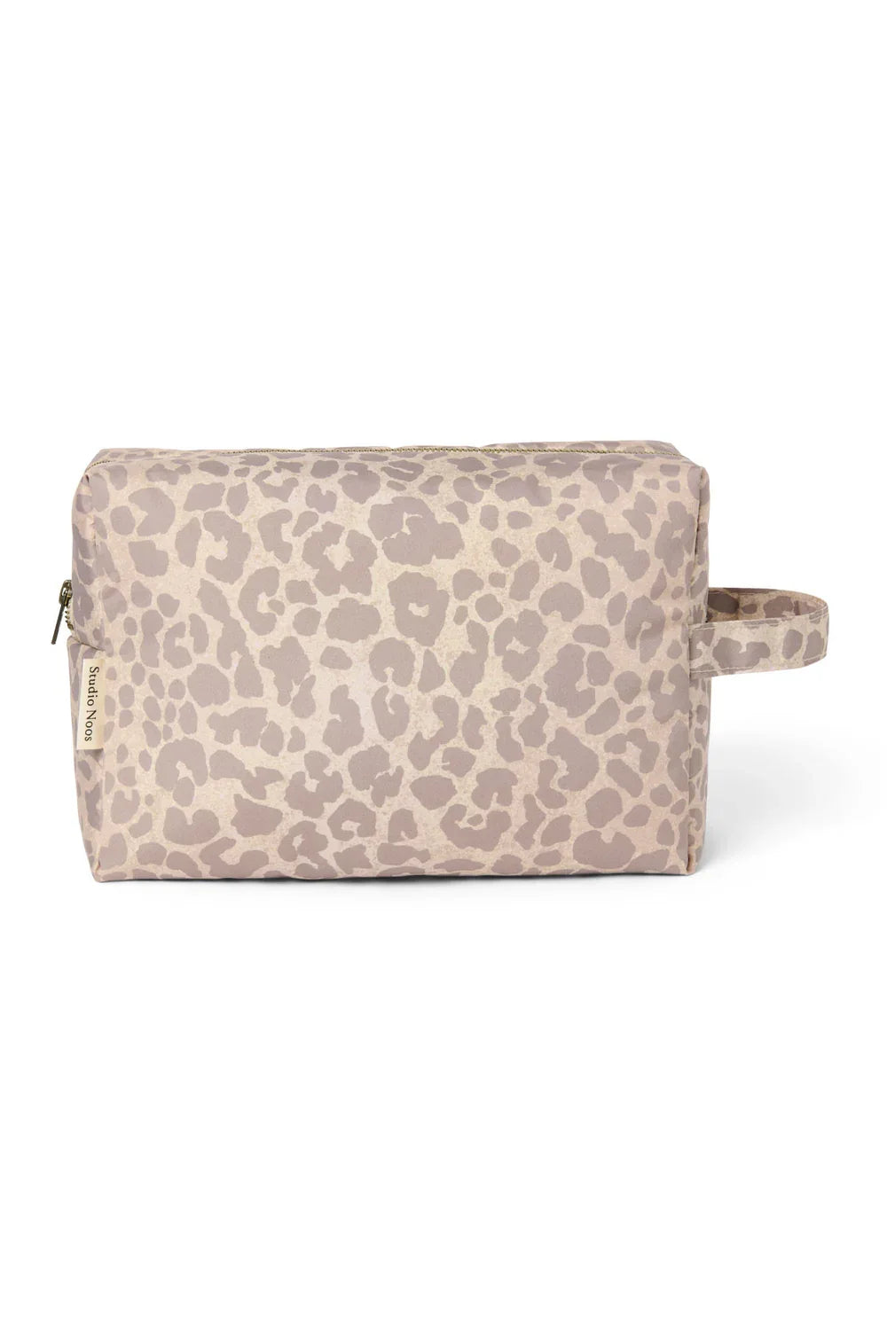 Beige Leopard Puffy Toiletry Bag