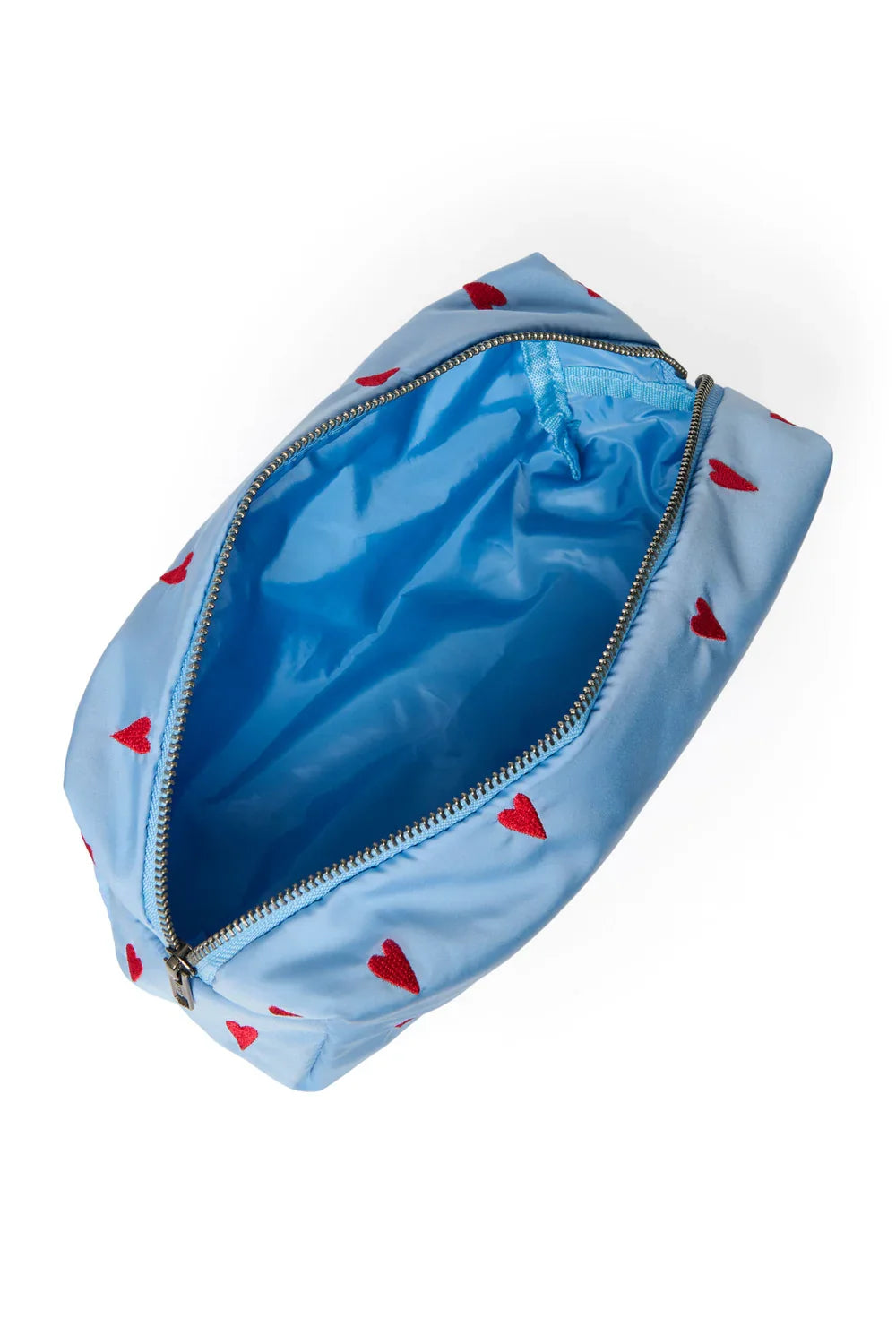 Hellblaue Herzen Puffy Tasche