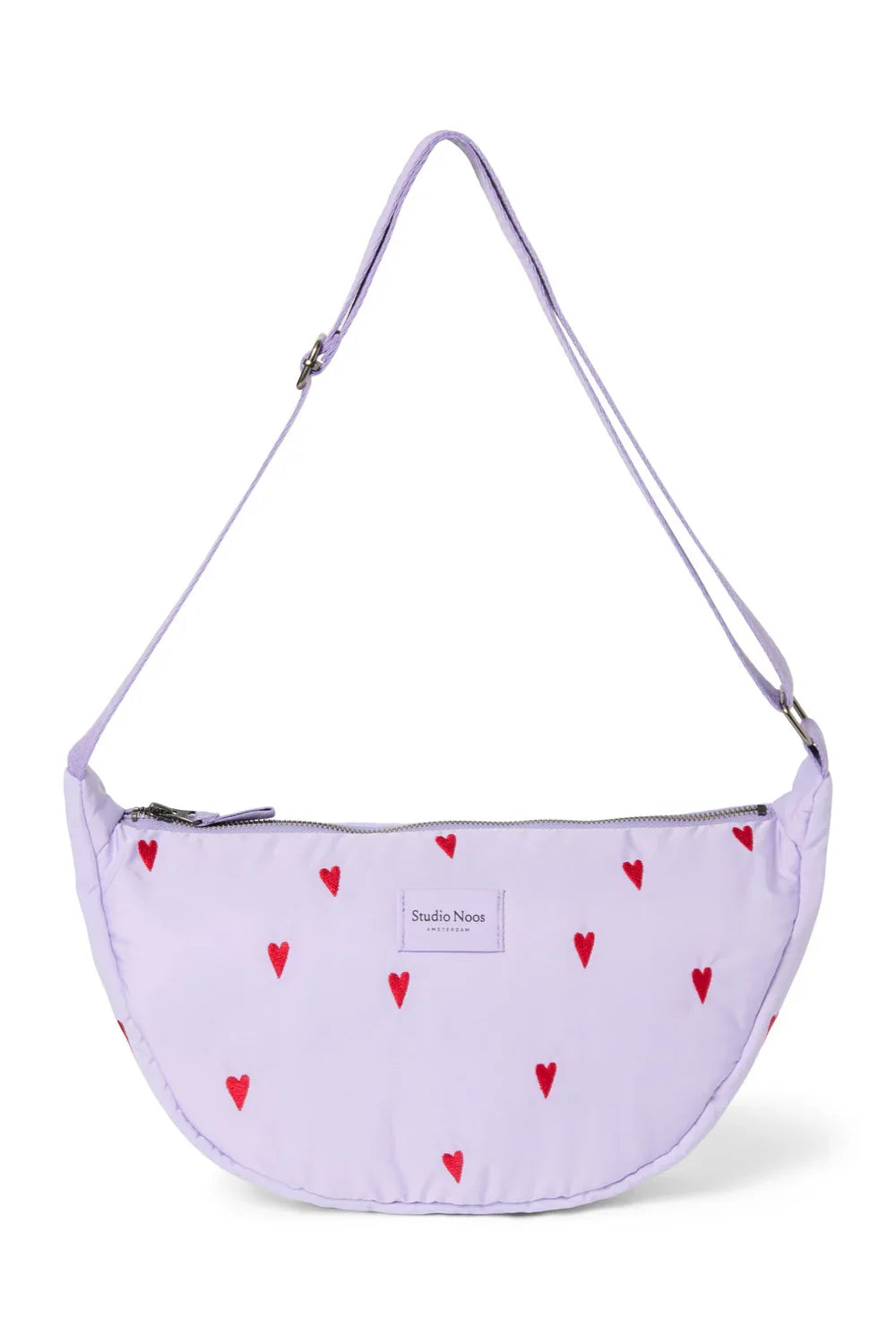 Light Blue Hearts Puffy Adult Fanny Pack